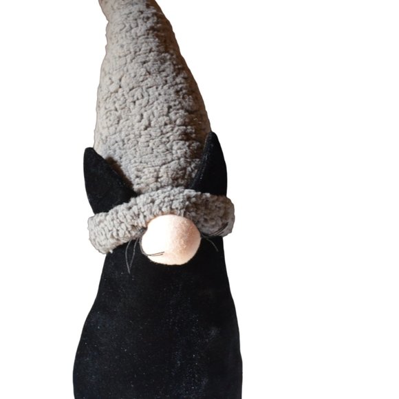 ALL State Floral Decoration Kitty Gnom Stuffed Plush Spooky Cat w'h Tail H - 20' - Picture 3 of 5